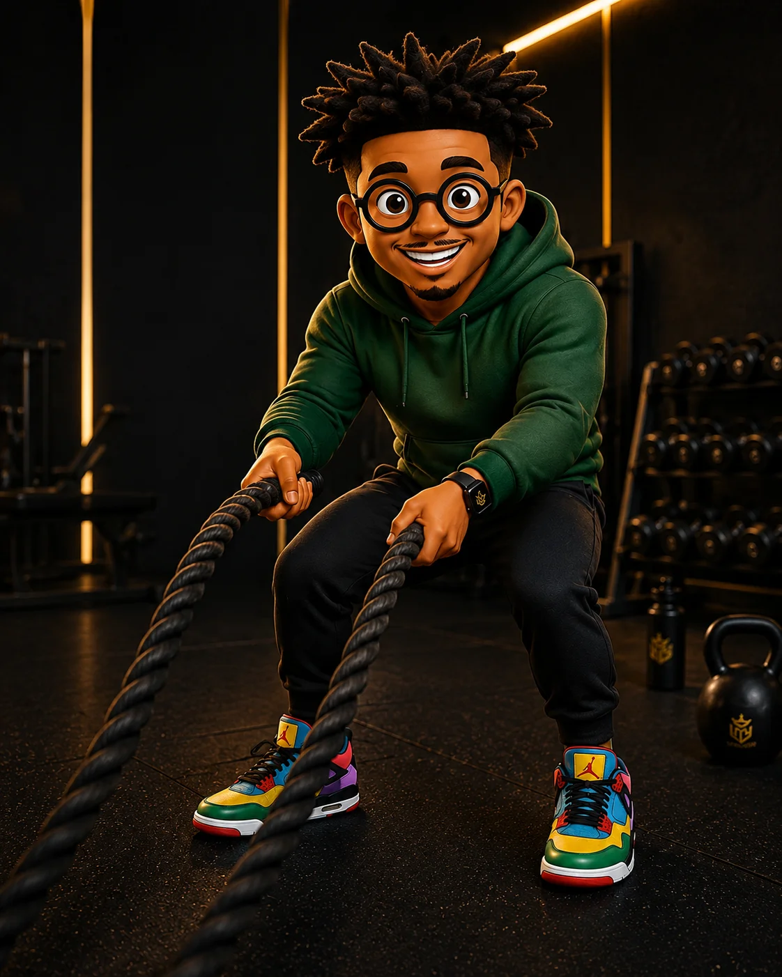 Mascotte GΛBSVN illustrant une méthode de coaching fitness premium