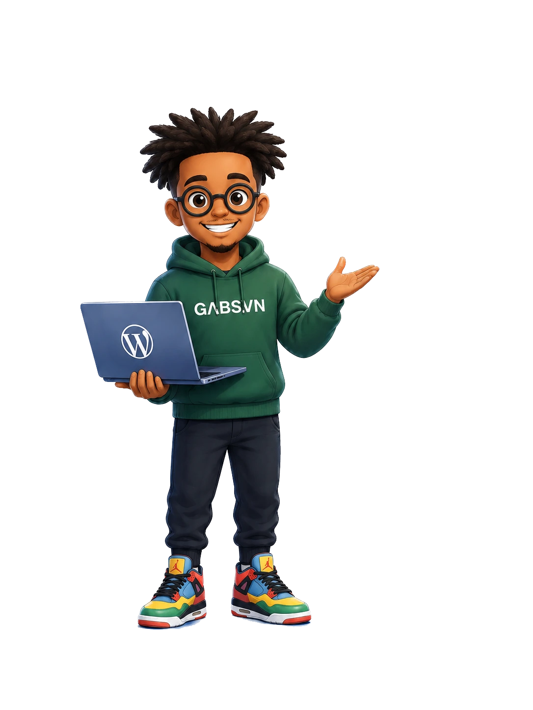 Mascotte GΛBSVN présentant la méthode de maintenance WordPress
